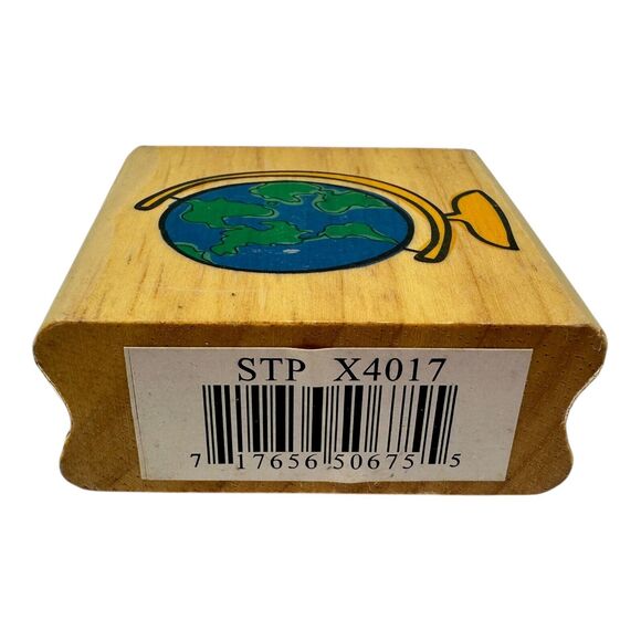 World Globe Travel Series Wood Mounted Rubber Stamp Canadian Maple Collections - Picture 4 of 5